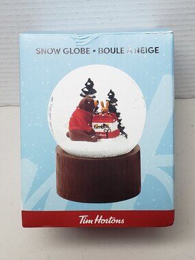 Tim Hortons Christmas Bear Snow Globe 2025
